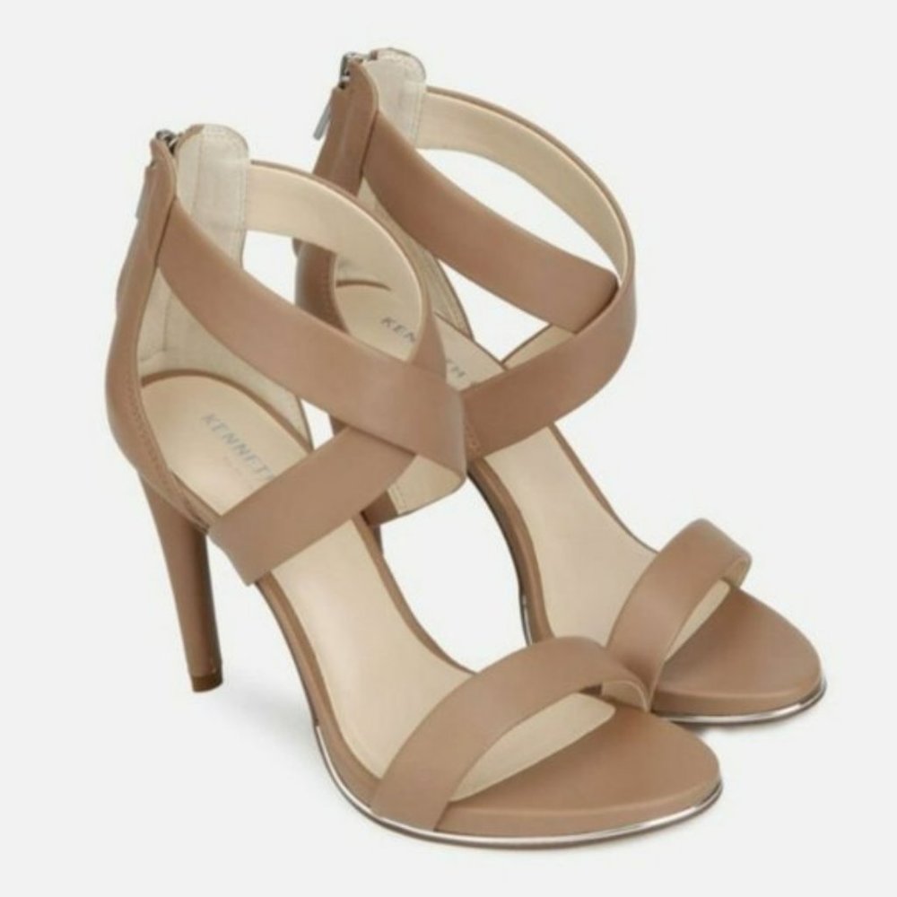 Kenneth Cole Brooke Cross High Heel Sandals-8.5 - Picture 1 of 9
